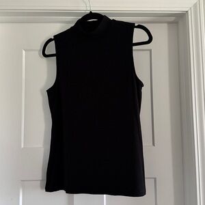 Chico's Elegant Black Ribbed  Sleeveless Top. Size 1